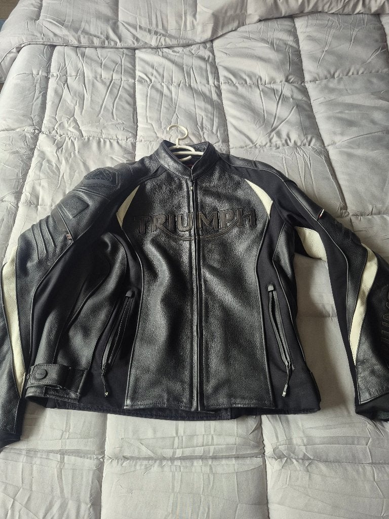 leder motorjas triumph, Heren, Triumph, Jas | leer, Ophalen of Verzenden