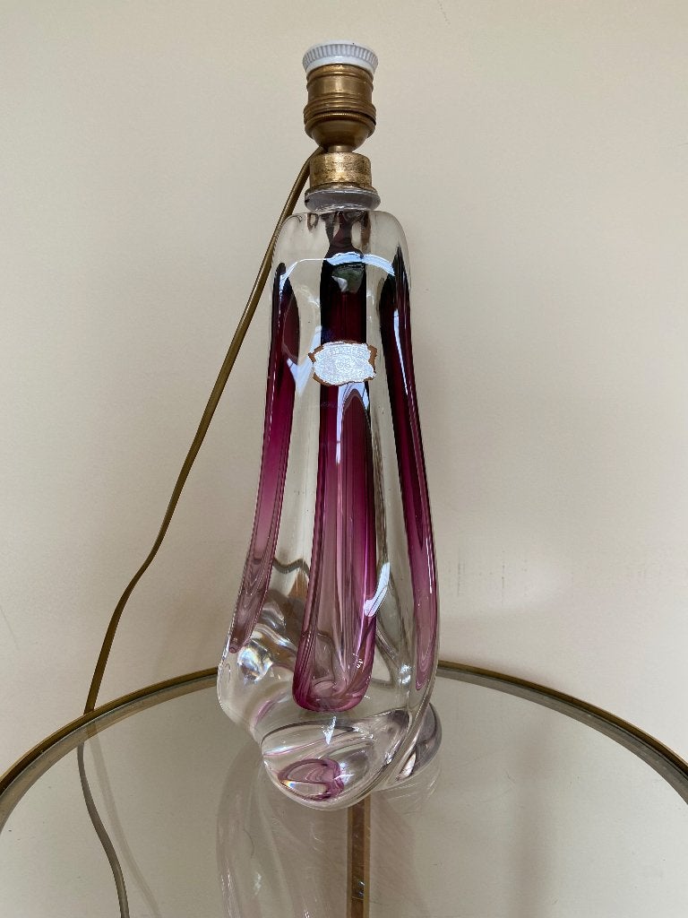 Lampe en cristal Val Saint Lambert, Maison & Meubles, Enlèvement ou Envoi