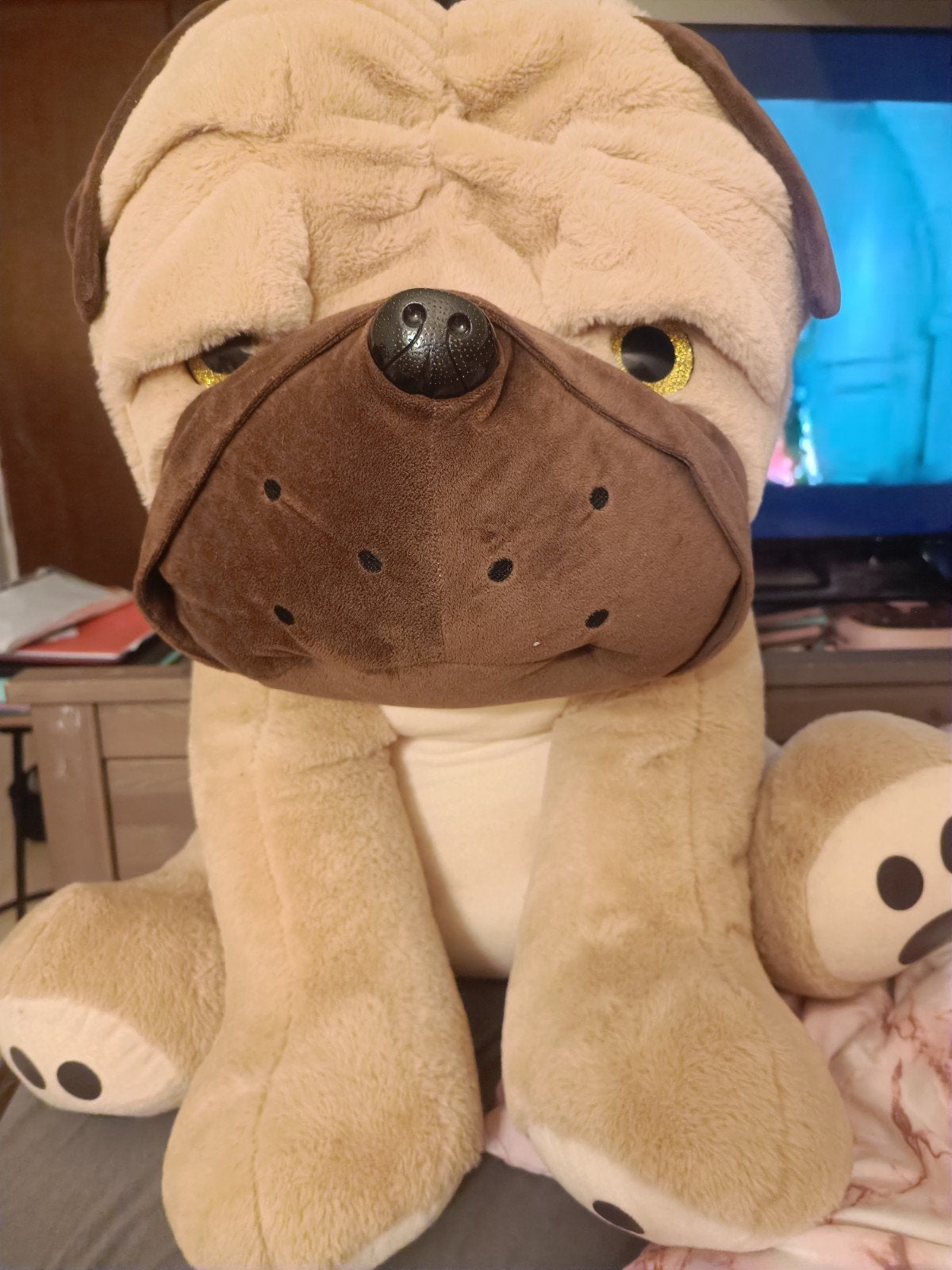grote hond knuffel, Ophalen