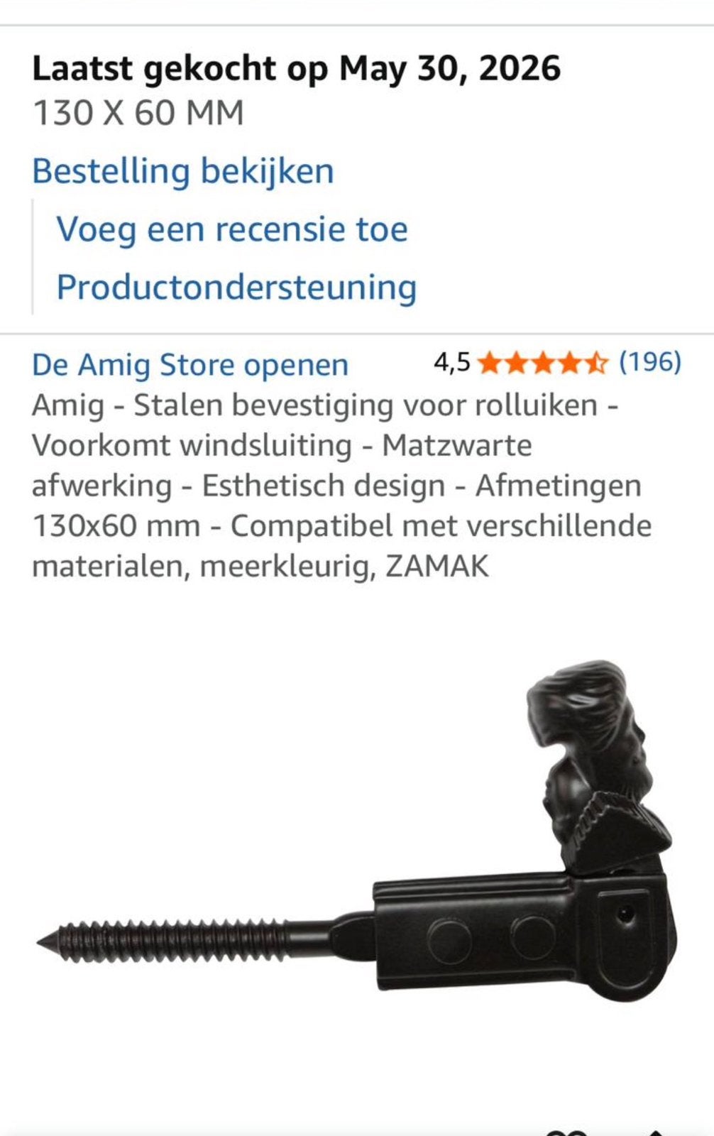 Luikbevestigging 18 stuks afmeting 130X60MM, Doe-het-zelf en Bouw, Rolluiken, Ophalen, Zo goed als nieuw