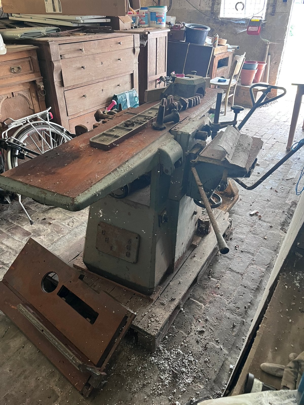 Oude hout combine, Doe-het-zelf en Bouw, Schaafmachines, Ophalen, Gebruikt, Elektrisch