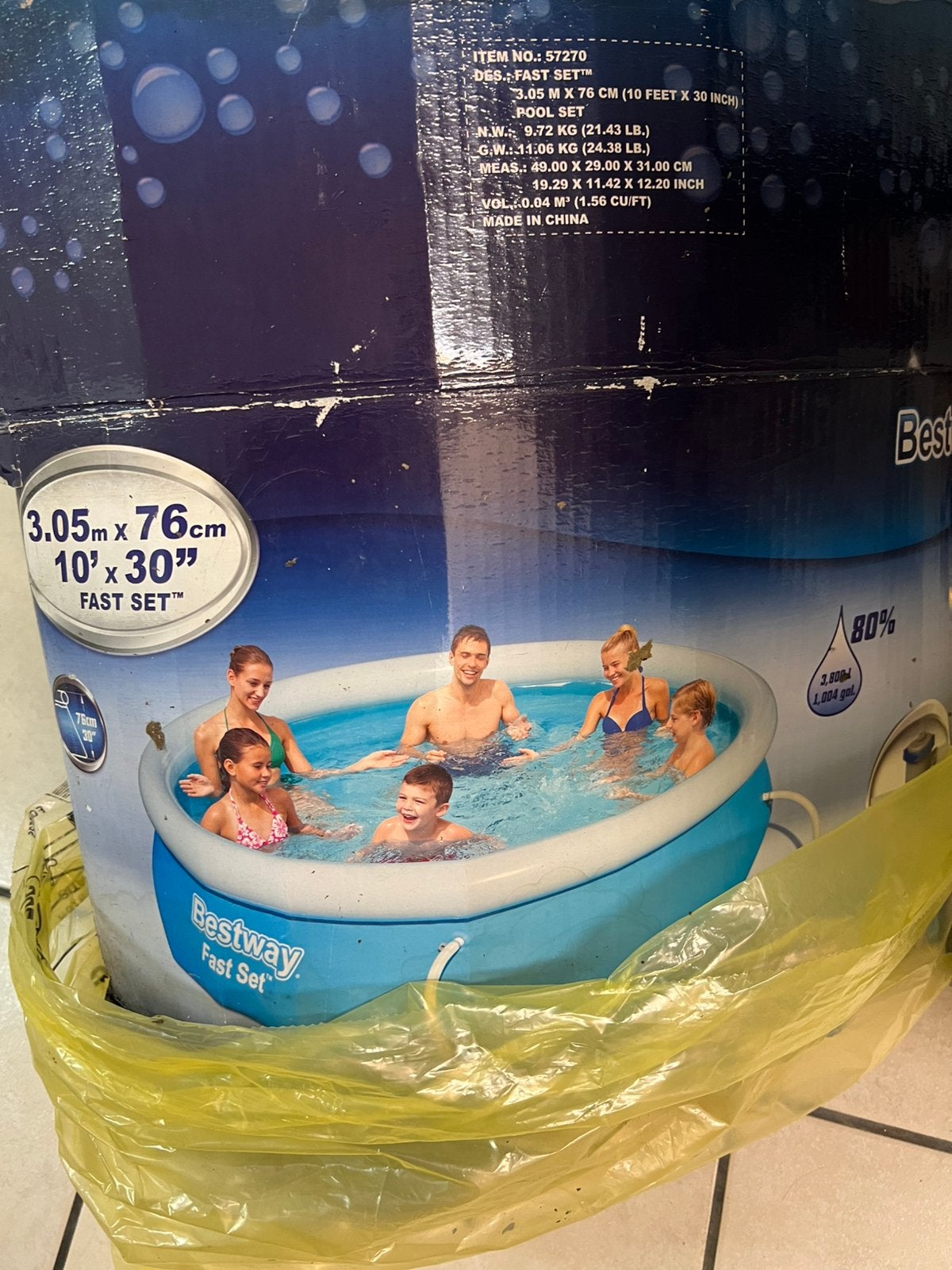 Piscine ronde + accessoires, Jardin & Terrasse, 200 à 400 cm, Piscine gonflable, Moins de 200 cm, Rond