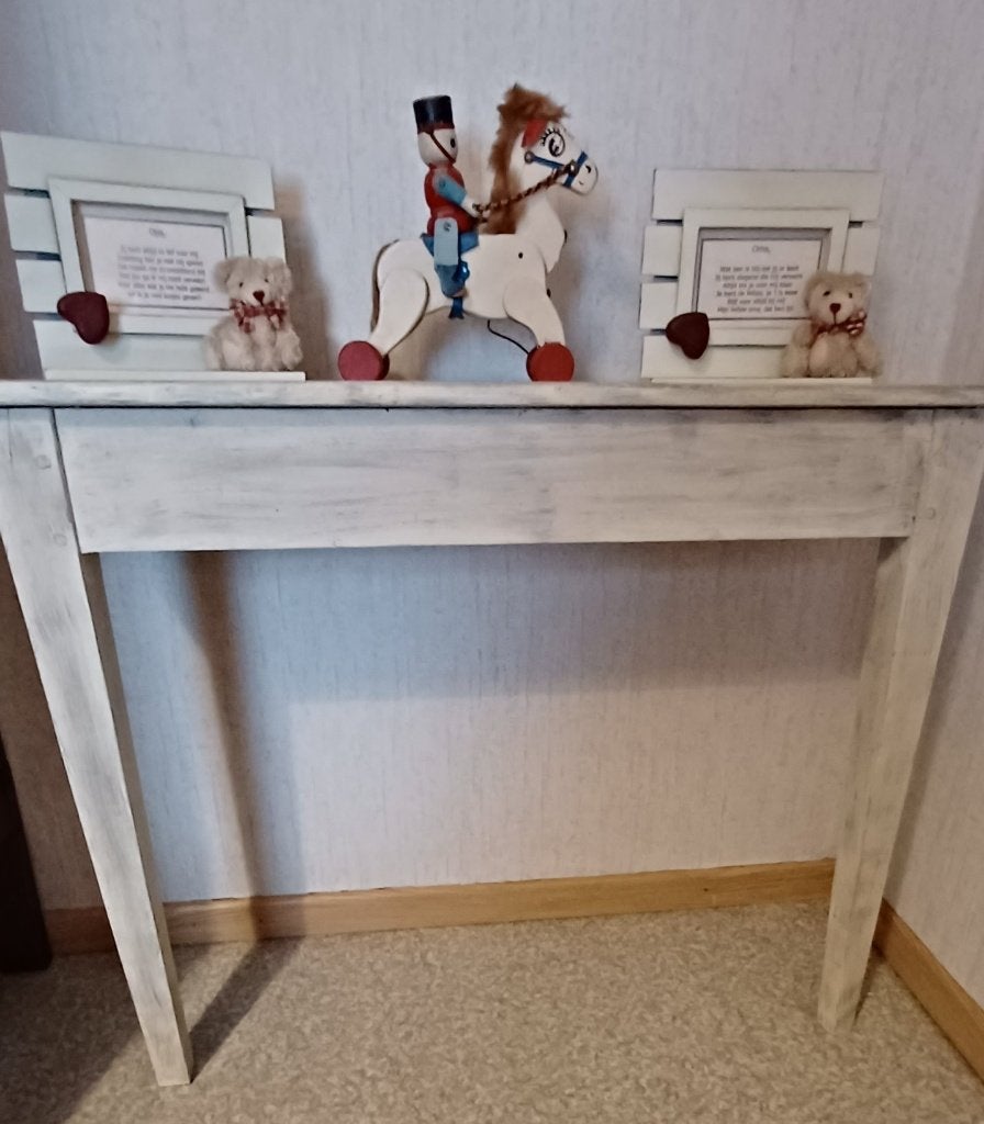 Witachtig siertafeltje op 2 poten, Landelijk, Enlèvement, Utilisé, 75 cm ou plus