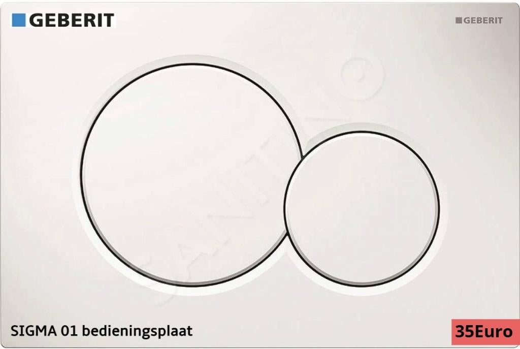Geberit Sigma 01 Bedieningspaneel - Wit, Enlèvement ou Envoi, Neuf