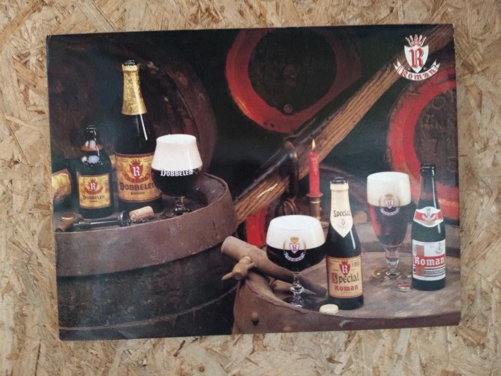 Roman brouwerij Oudenaarde, Ophalen of Verzenden, Zo goed als nieuw, Reclamebord, Plaat of Schild, Overige merken