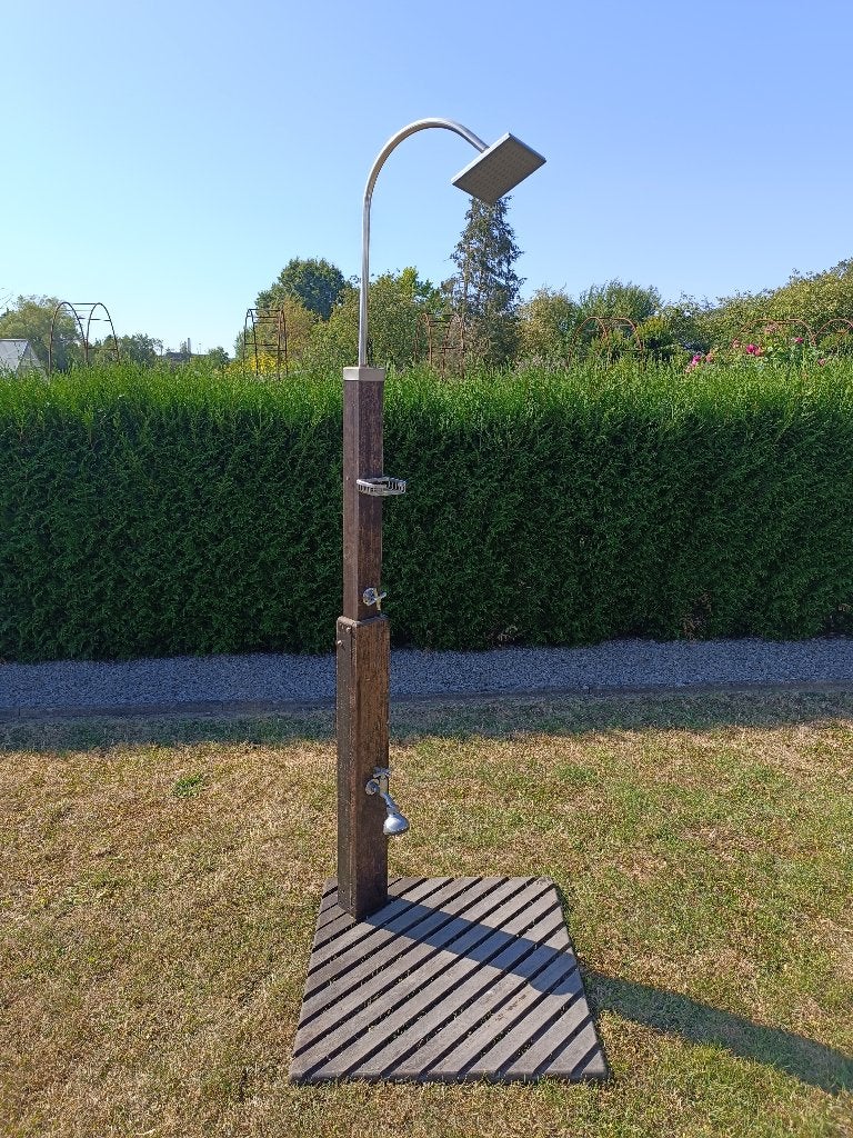 Douche extérieure en bois, Enlèvement, Utilisé, Bois