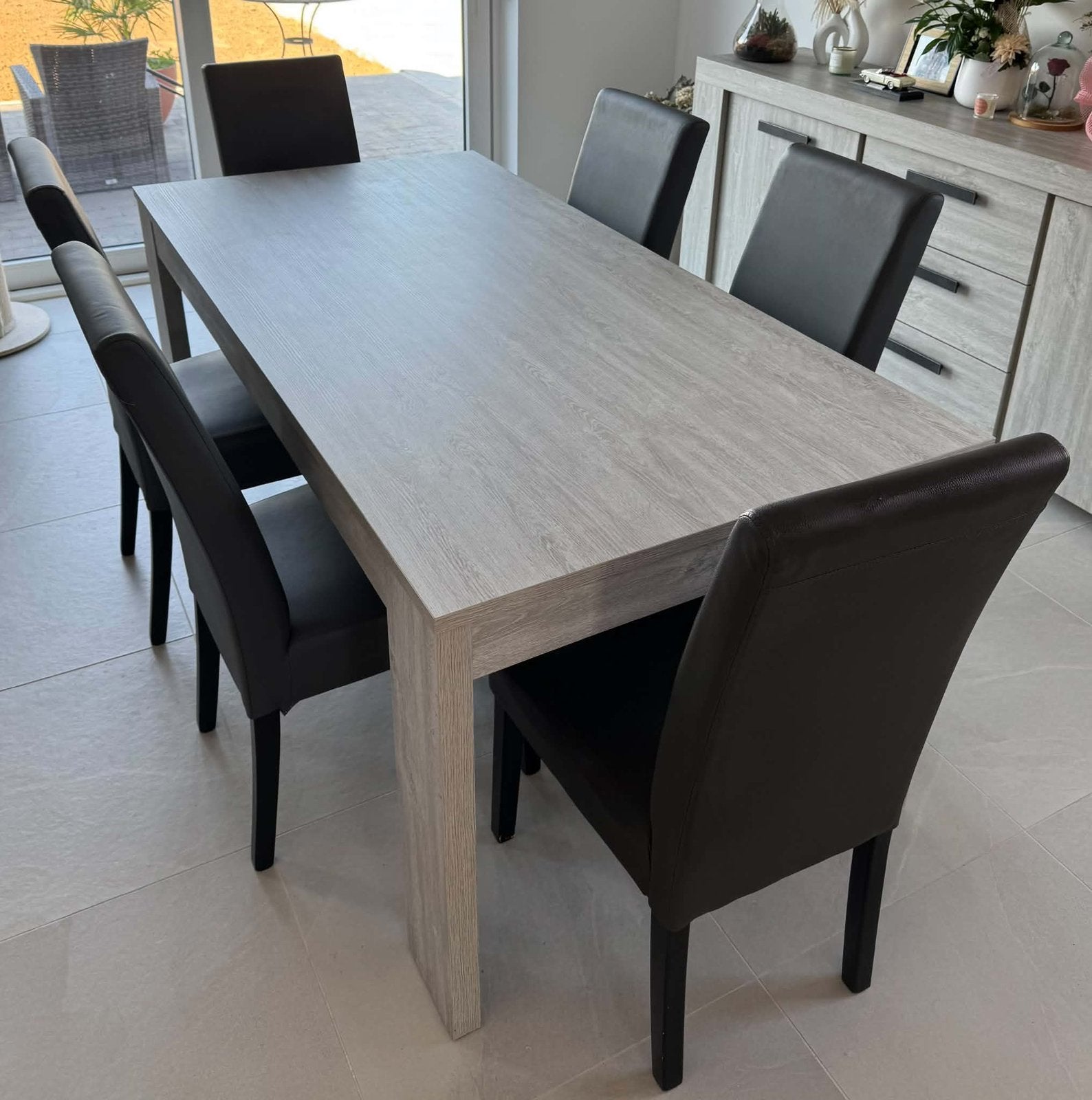 Table et 6 chaises, Maison & Meubles, Enlèvement, Utilisé, 4 à 6 chaises
