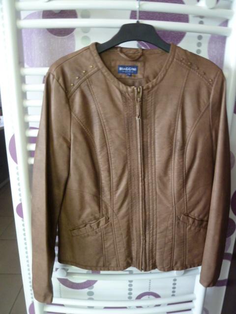 Veste été dame en cuir brun BIAGGINI T.42 (Fr/B) -T.40 (EUR), Kleding | Heren, Jassen | Zomer, Bruin, Ophalen of Verzenden, Zo goed als nieuw