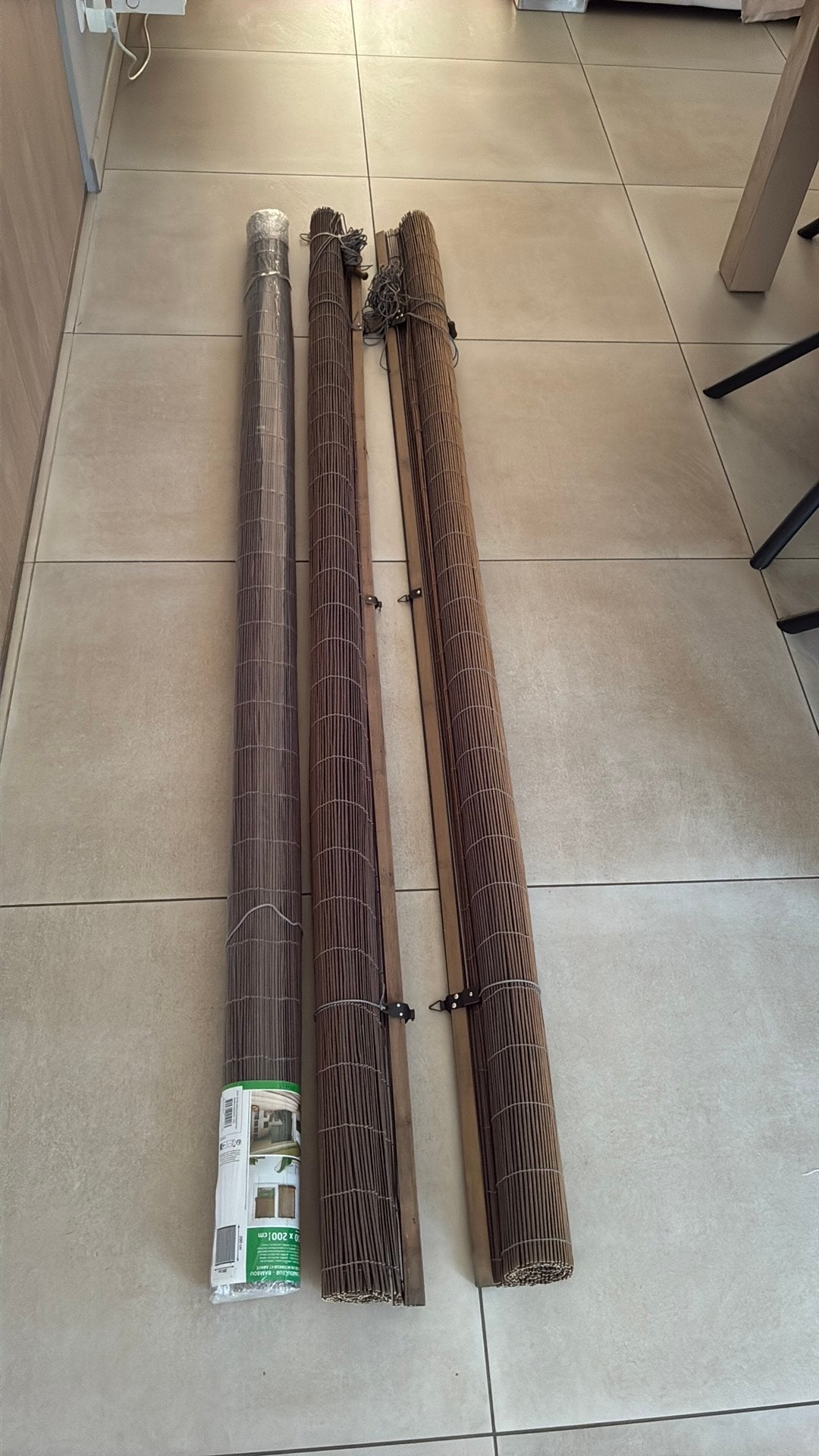 Lot de 3 stores enrouleurs Bambou, Enlèvement, Comme neuf, Bambou