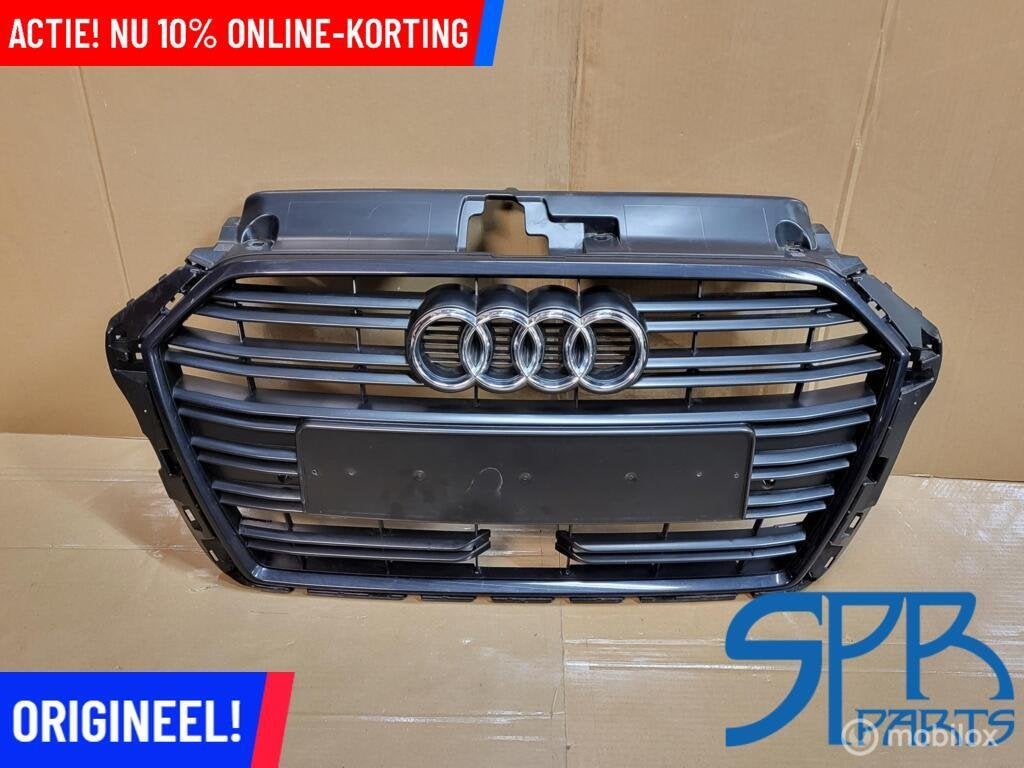 AUDI A3 8V FACELIFT S-LINE GRILLE GRILL PDC ACC BLACK STYLE, Auto-onderdelen, Gebruikt, AUDI, Audi, Ophalen of Verzenden