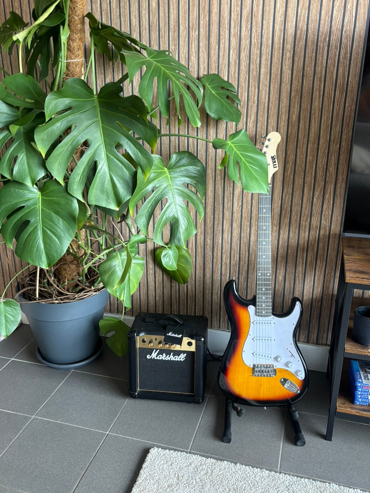 Guitare électrique avec ampli, Musique & Instruments, Instruments à corde | Guitares | Basses, Enlèvement, Comme neuf