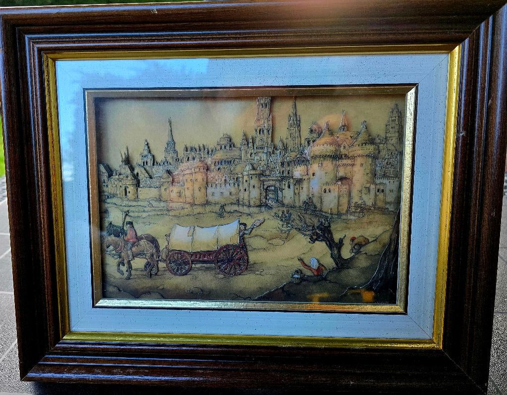 Kunst oud Brugge in kader, Antiek en Kunst, Ophalen