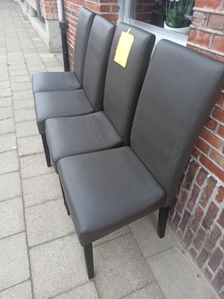 4 stoelen, Maison & Meubles, Bois, Gris, Enlèvement, Utilisé