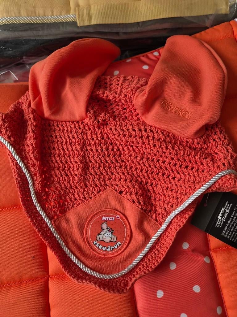 Zadeldoek eskadron, Dieren en Toebehoren, Full (L), Oranje, Katoen, Dressuurdekje