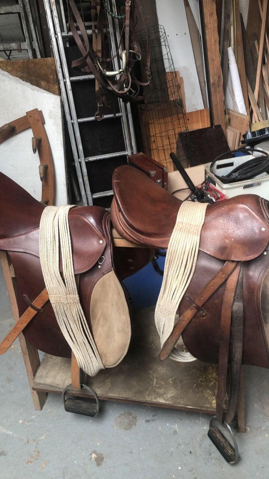 2 selles d equitation cuir robuste faites par bourrelier, Enlèvement, Utilisé, Récréation, Taquets de genoux