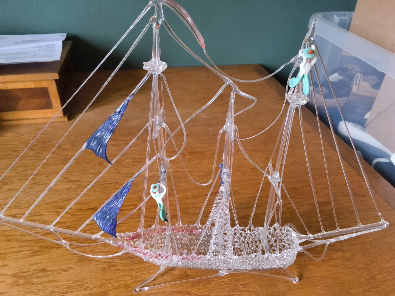 Bateau en verre soufflé vintage, Ophalen, Zo goed als nieuw, Overige typen