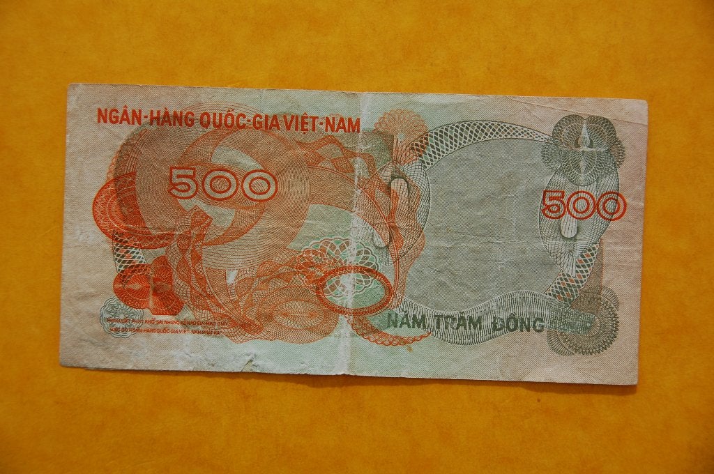VIÊT NAM : 500 Dong 1970, Envoi, Asie du Sud Est, Billets en vrac