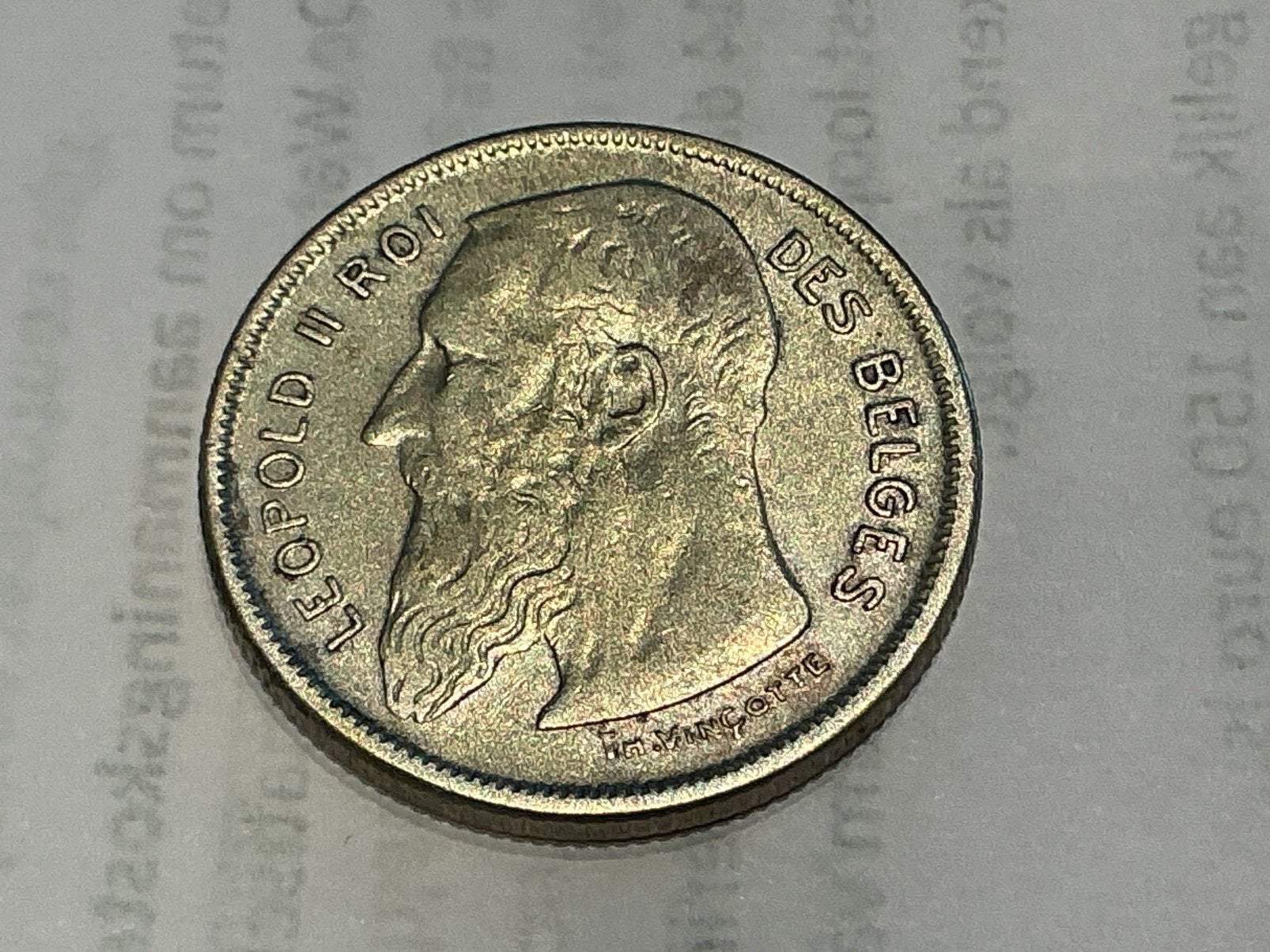 Belgique 2 Francs 1904 argent français, Enlèvement ou Envoi, Argent