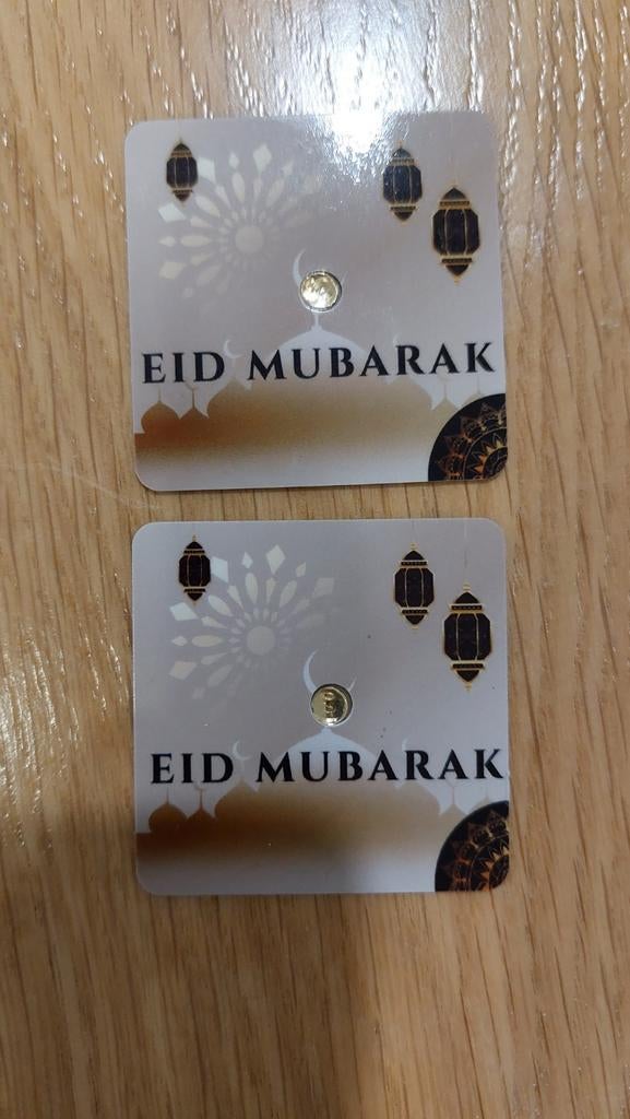 2 lingots Or Pur 24k 0,01gr Eid Moubarak, Enlèvement ou Envoi, Or