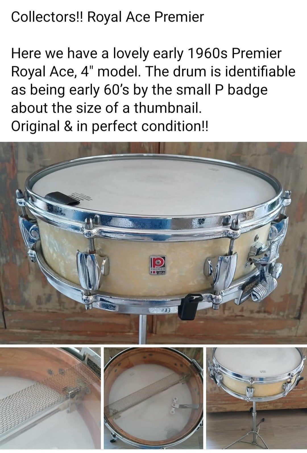Snare Royal Ace Premier, Musique & Instruments, Enlèvement
