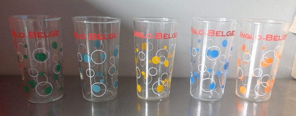 glazen Anglo Belge, Verzamelen, Biermerken, Ophalen of Verzenden