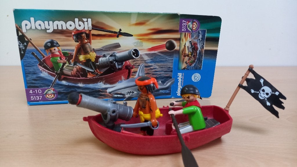 Playmobil: 5137: Piratenboot, Pirates, Gebruikt, Complete set, Ophalen of Verzenden