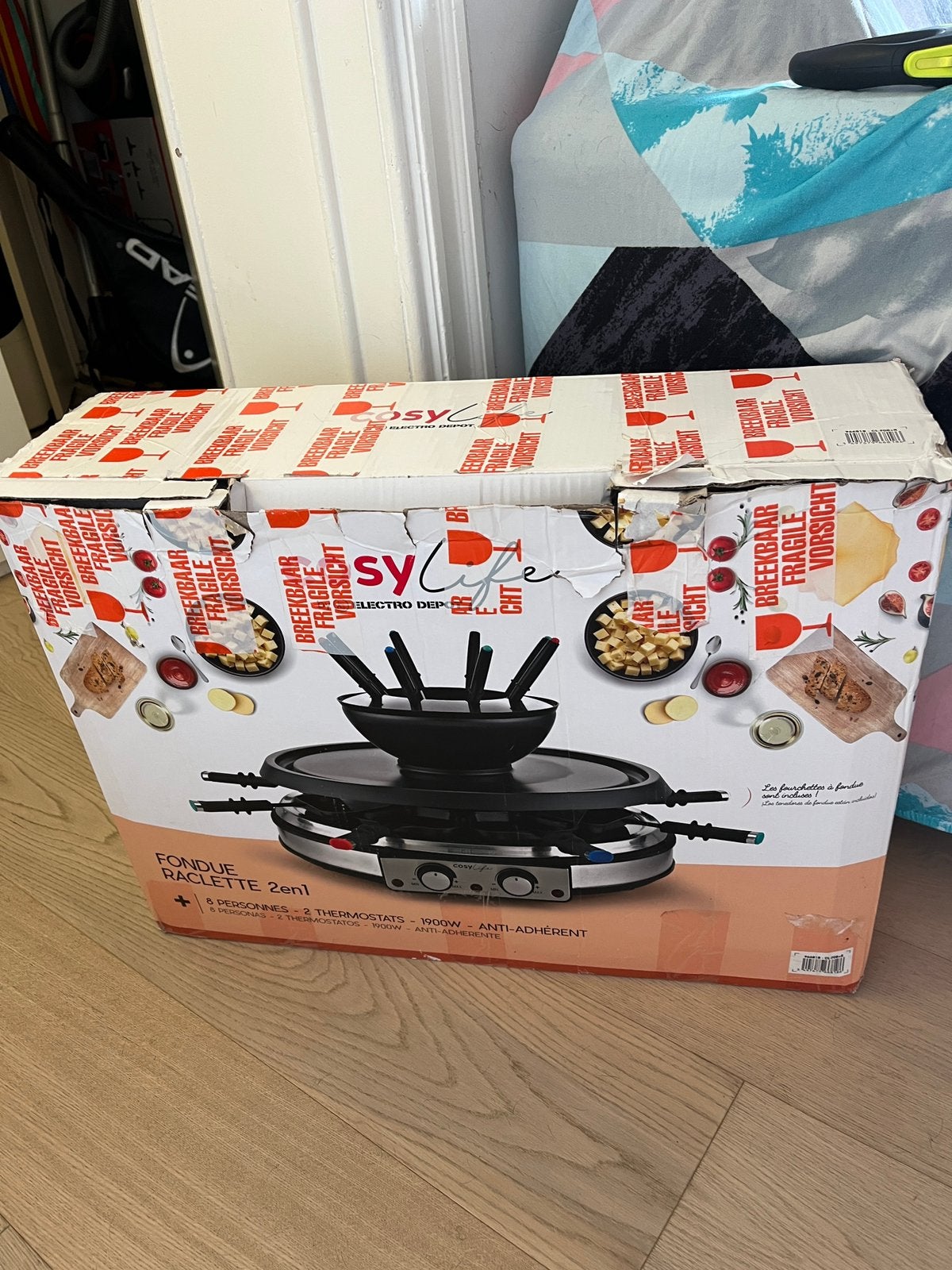Raclette- en fonduemachine, Ophalen, Gebruikt
