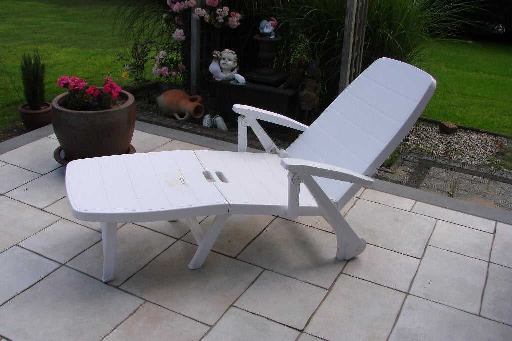 tuinrelax zetel -ligbed, Ophalen, Gebruikt, Kunststof, Inklapbaar