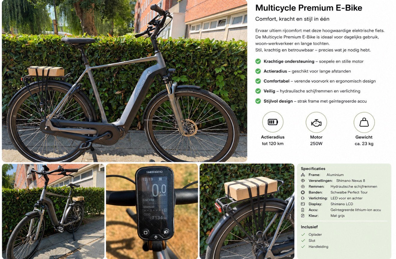 Elektrische fiets nieuwstaat, Fietsen en Brommers, Ophalen, Zo goed als nieuw