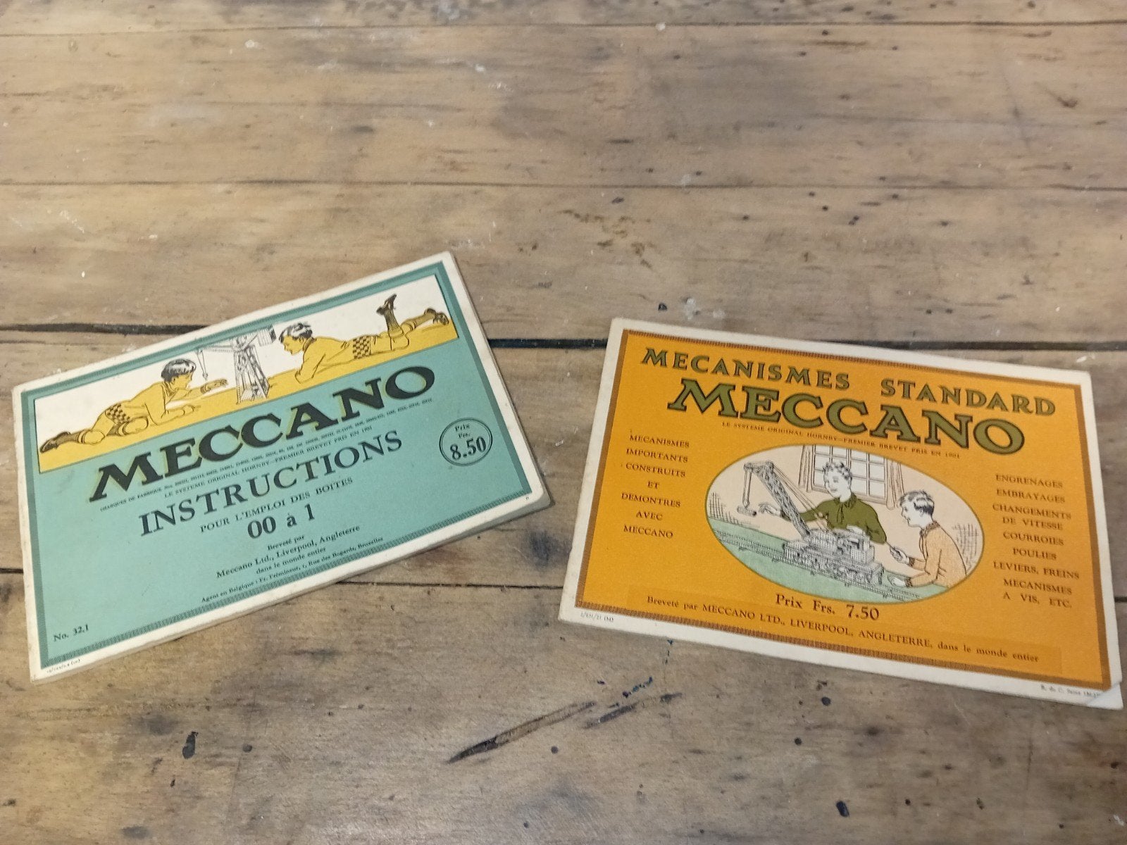 Lot 2 Livrets Anciens MECCANO (1929), Antiek en Kunst, Ophalen of Verzenden