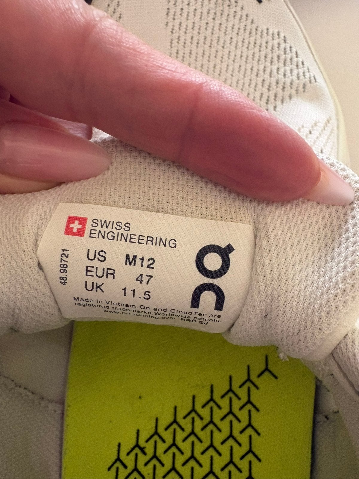 Chaussures On Running Homme – Taille 47 – Blanc/Bleu, Enlèvement ou Envoi, Comme neuf