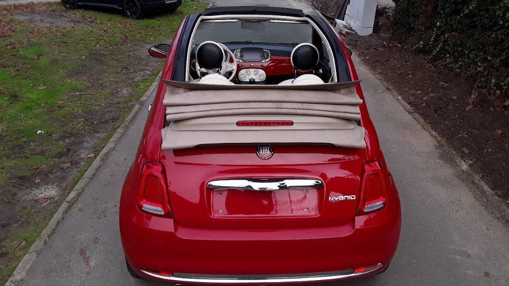 Fiat 500C Cabrio, 2020, Hybride, manueel, benz., Auto's, Voorwielaandrijving, Euro 6, Cabriolet, Leder en Stof
