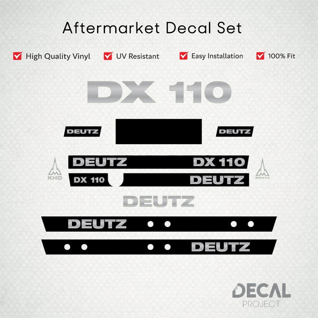 Autocollants de rechange Deutz DX 110 - 160, Envoi
