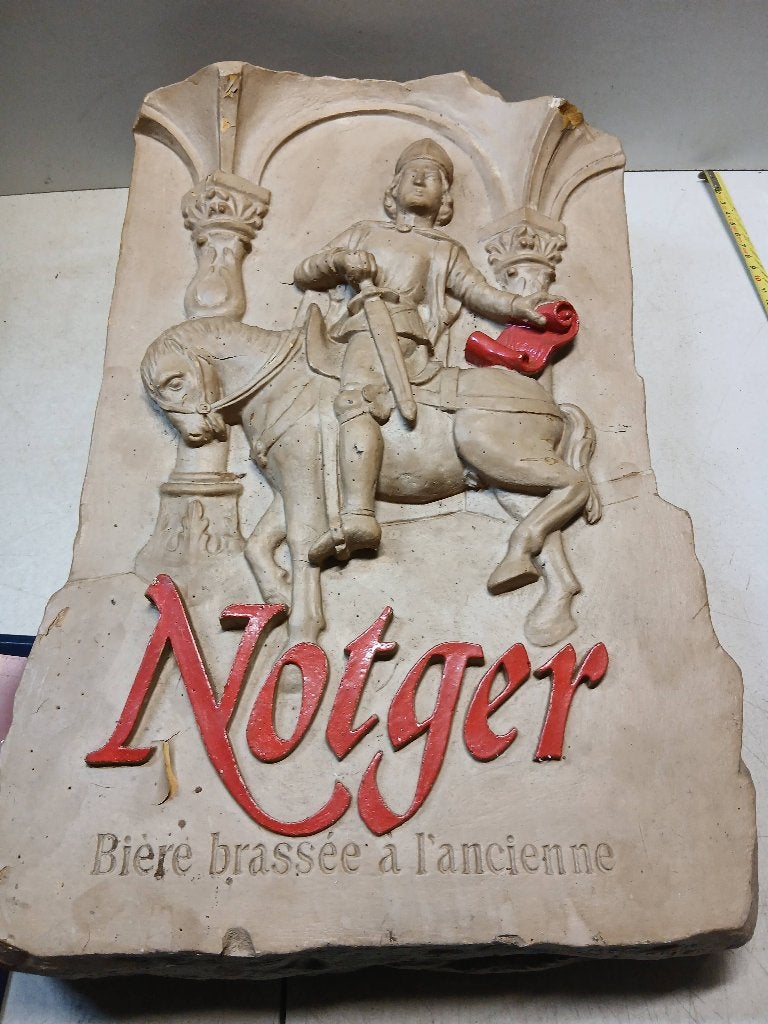 Reclamebord voor bier van Notgert, Ophalen of Verzenden, Gebruikt, Reclamebord