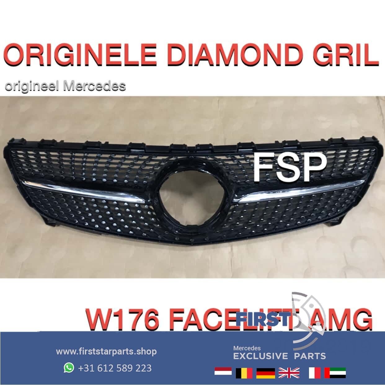 W176 FACELIFT Diamond Gril Mercedes A Klasse 2016-2019 ORIGI, Gebruikt, -, Ophalen of Verzenden, -
