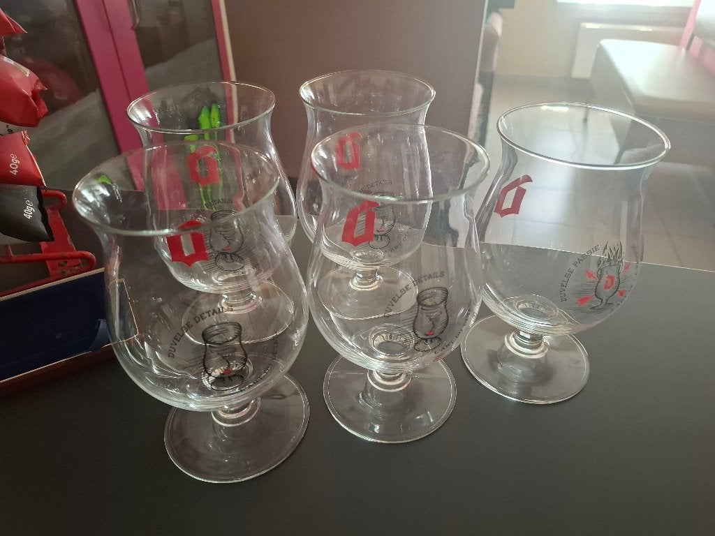 Duvel glazen 5stuks, Verzamelen, Ophalen of Verzenden, Nieuw, Glas of Glazen, Duvel