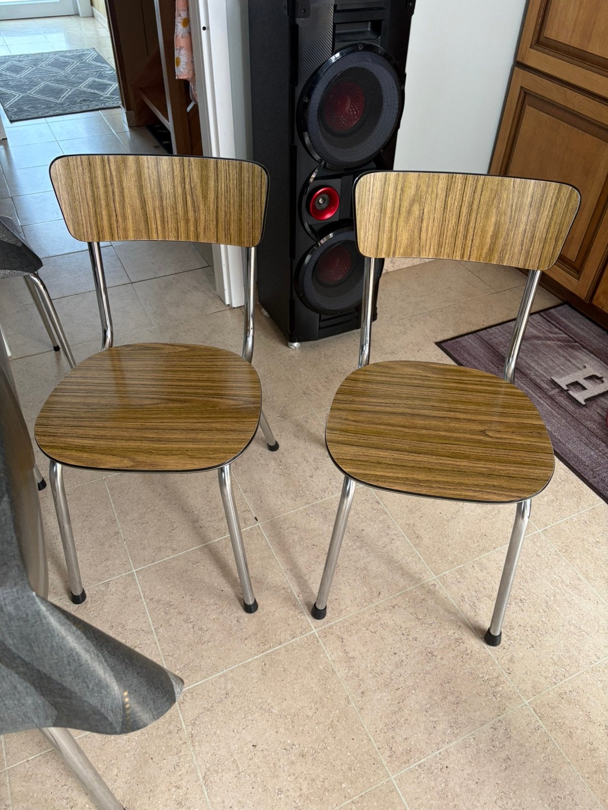 Lot de 2 chaises formica, Maison & Meubles, Enlèvement, Comme neuf