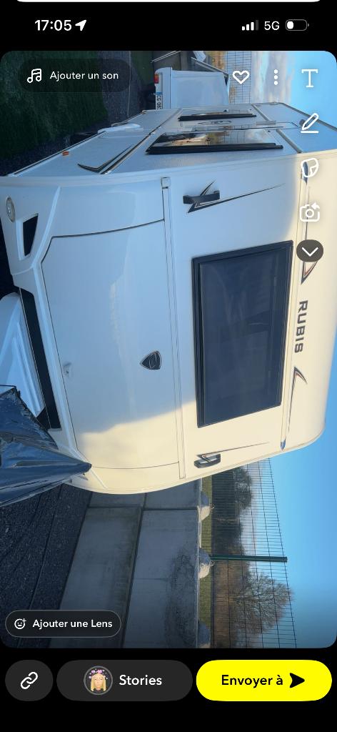 Rubis, Caravanes & Camping, 5 à 6 mètres, Particulier, Siège standard, Roue de secours