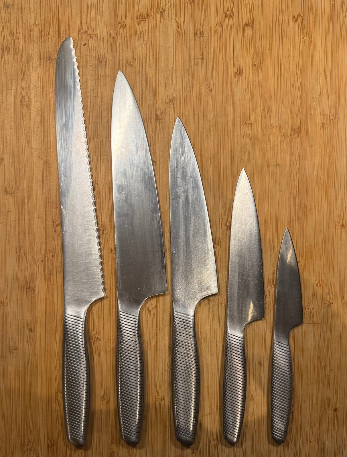 IKEA set van 5 roestvrijstalen keukenmessen, Enlèvement ou Envoi, IKEA, Utilisé, Autres matériaux