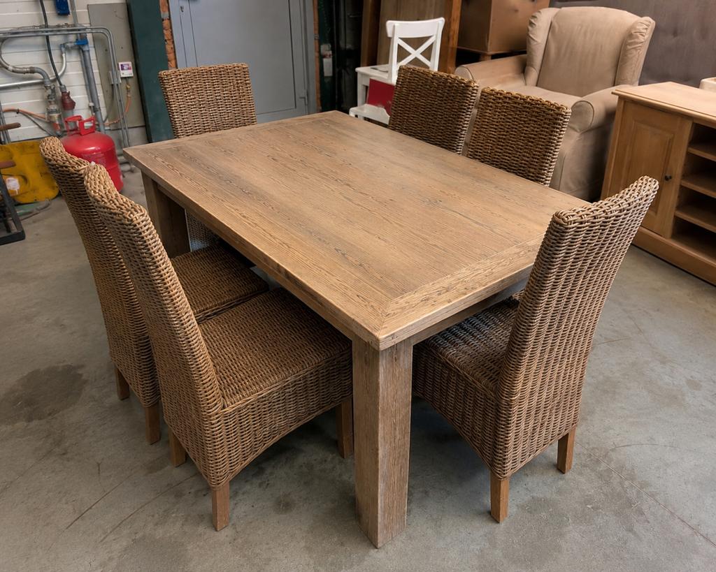 6 rotan stoelen, Huis en Inrichting, Stoelen, Ophalen, Zo goed als nieuw