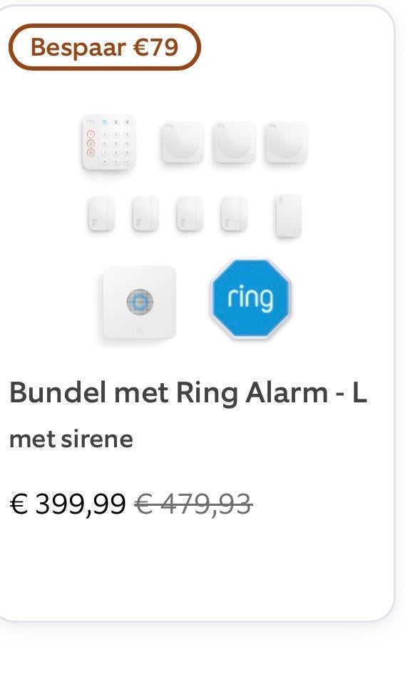 Ring alarmsysteem, Doe-het-zelf en Bouw, Alarmsystemen, Draadloos, Ophalen of Verzenden, Zo goed als nieuw, Compleet systeem
