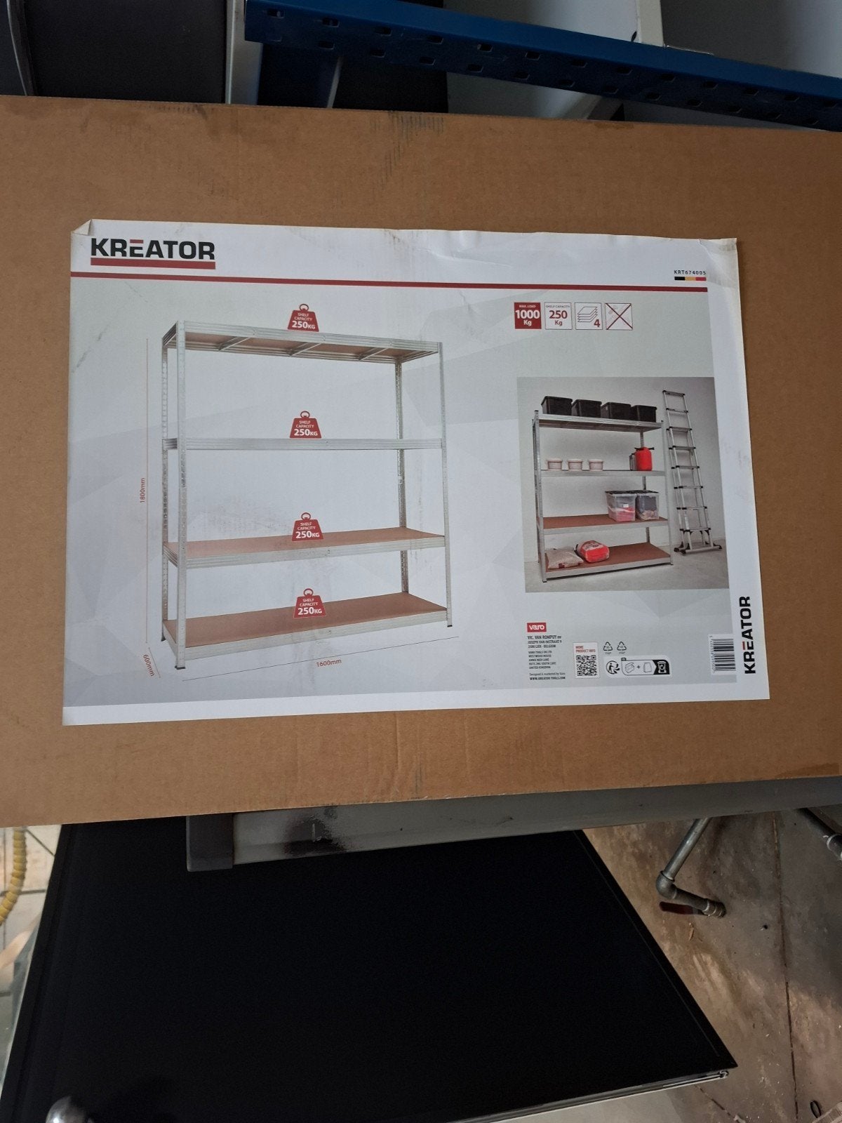 metalen rek, Ophalen