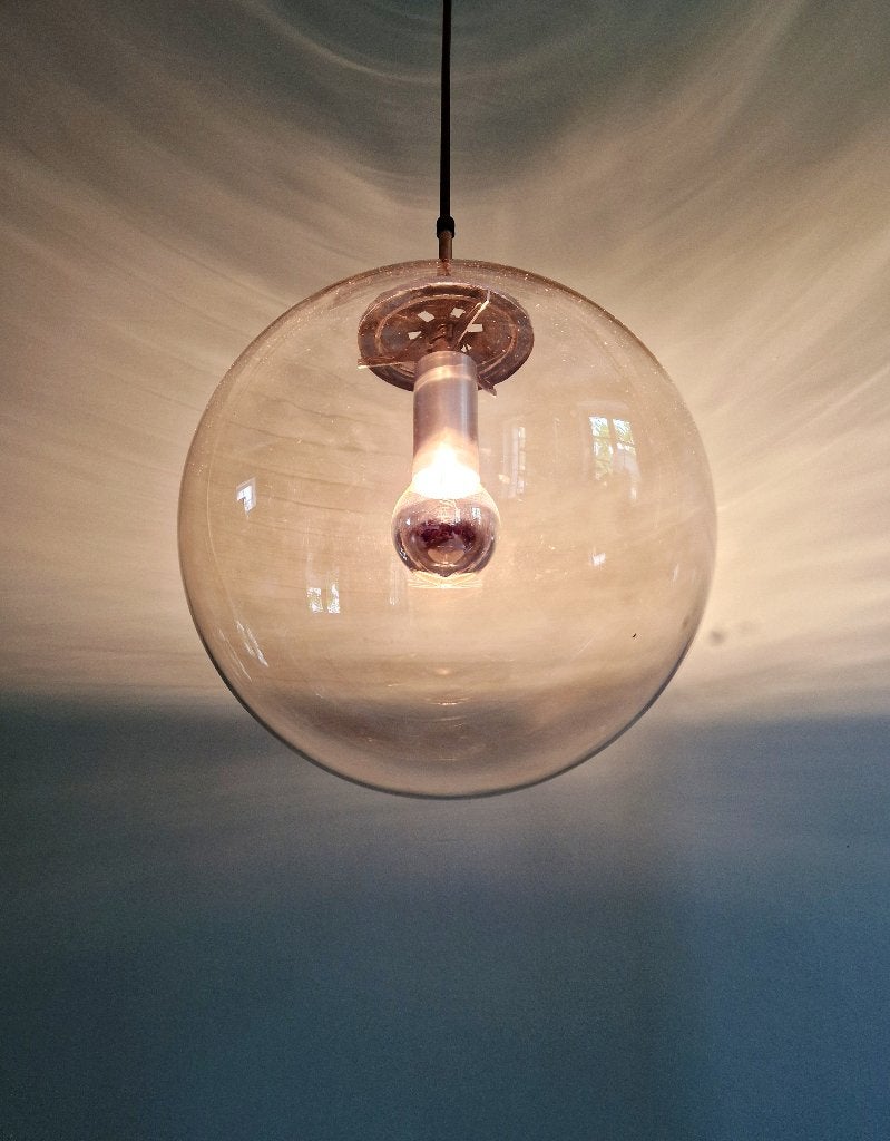 Suspension Space Age en verre fumé (6 dispo), Limburg, 1970, Enlèvement ou Envoi