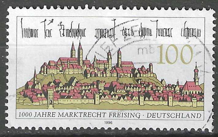 Allemagne 1996 - Yvert 1688 - Droits de marché sur Frei (ST), Timbres & Monnaies, Envoi, Affranchi