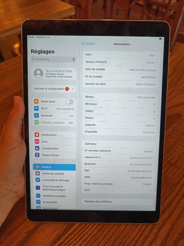 iPad pro 10.5 inch 256gb!, Informatique & Logiciels, Apple iPad Tablettes, Enlèvement, Utilisé