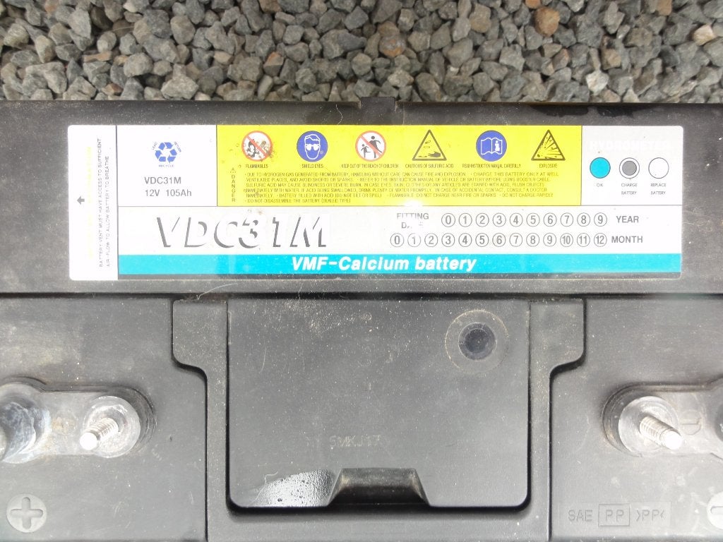 Batterij 12v 105 Ah, Ophalen, Gebruikt