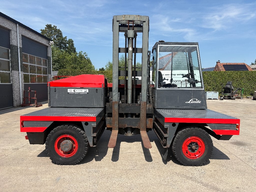 Linde S50 zijlader sideloader Diesel heftruck, Ophalen
