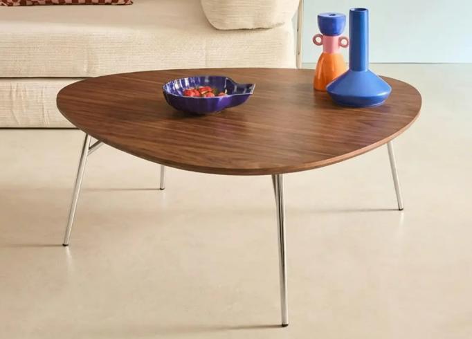 walnoot salontafel - sweeek - model ezia, Huis en Inrichting, Tafels | Salontafels, Ophalen, 50 tot 100 cm, Nieuw, 50 tot 100 cm