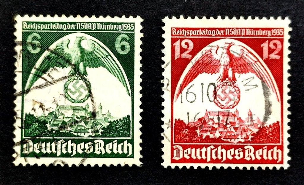 Deutsches Reich: REICHSPARTEITAG 1935, Postzegels en Munten, Ophalen of Verzenden, Overige periodes, Gestempeld