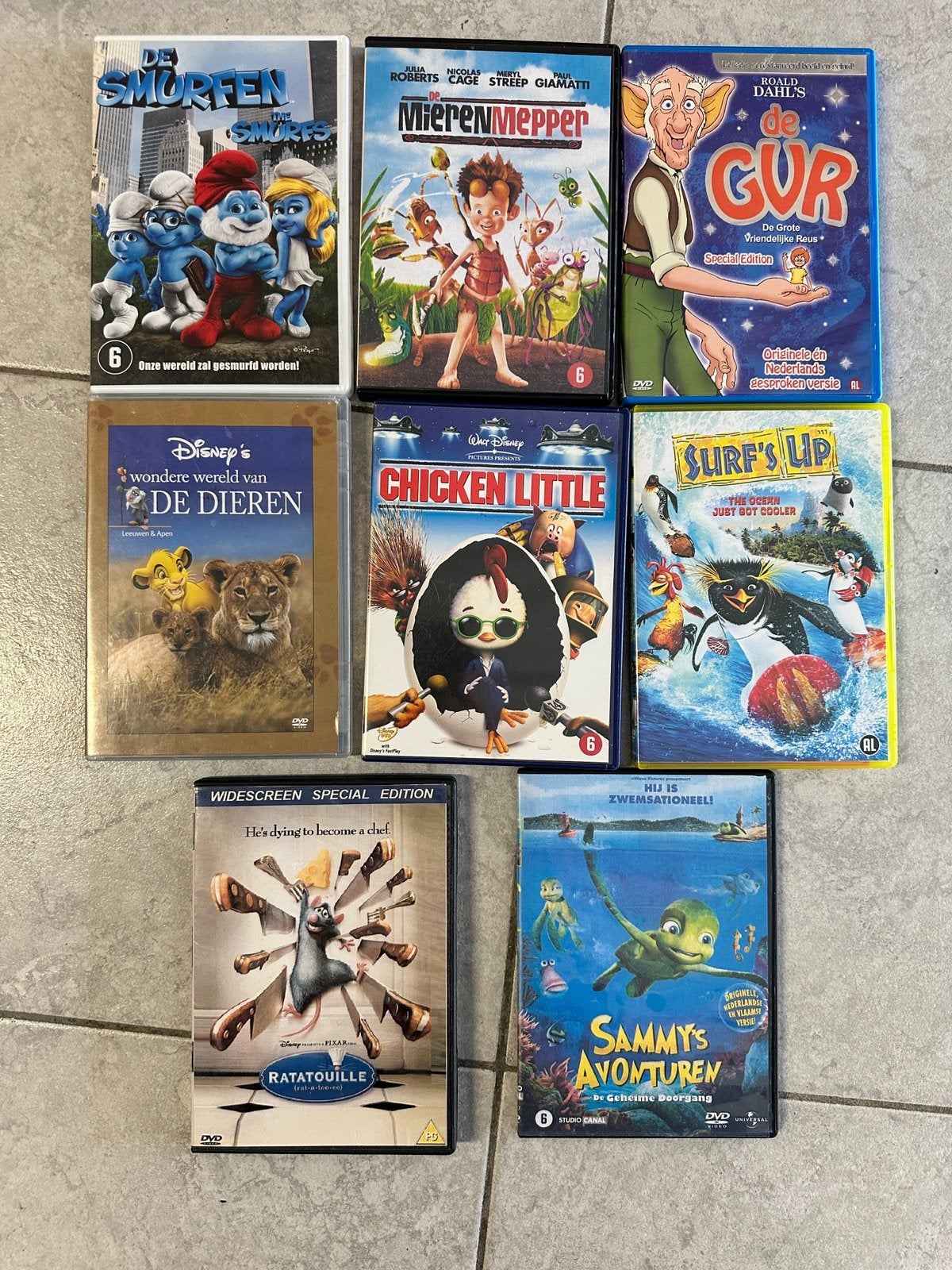 Lot 8 kinderfilms dvd, Cd's en Dvd's, Ophalen of Verzenden, Zo goed als nieuw
